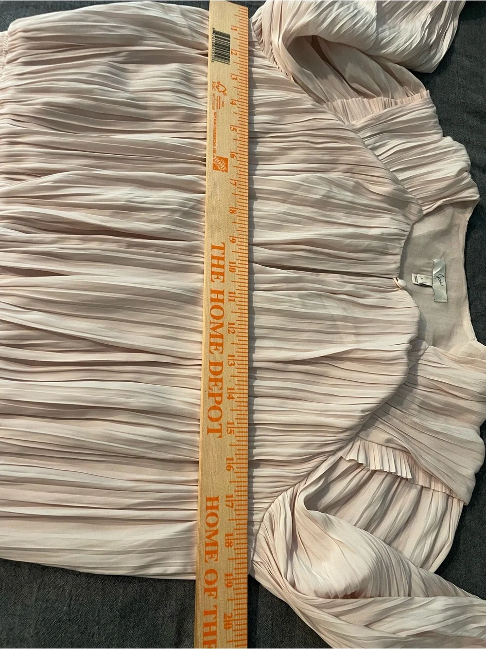 Joie Blush Solid Pleated Smocked Long-Sleeve Midi Dress - Picture 8 of 12